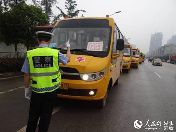 民警通過使用大拇指來快速指導(dǎo)駕駛員檢查。向上為車頂頂燈，向下為車頭大燈，向左右為雨刷